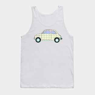 Cute retro car in bubblegum 1950s retro wallpaper Tank Top